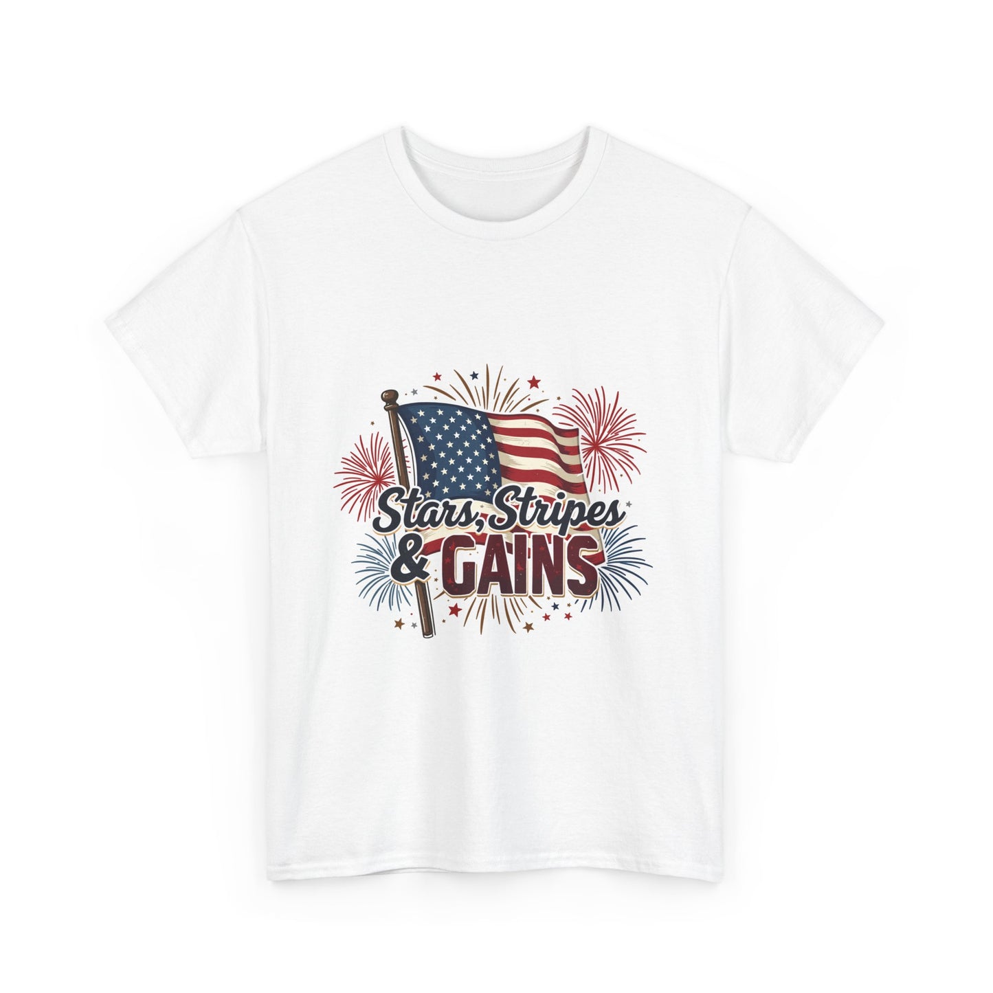 Stars, Stripes & Gains Unisex Heavy Cotton Tee