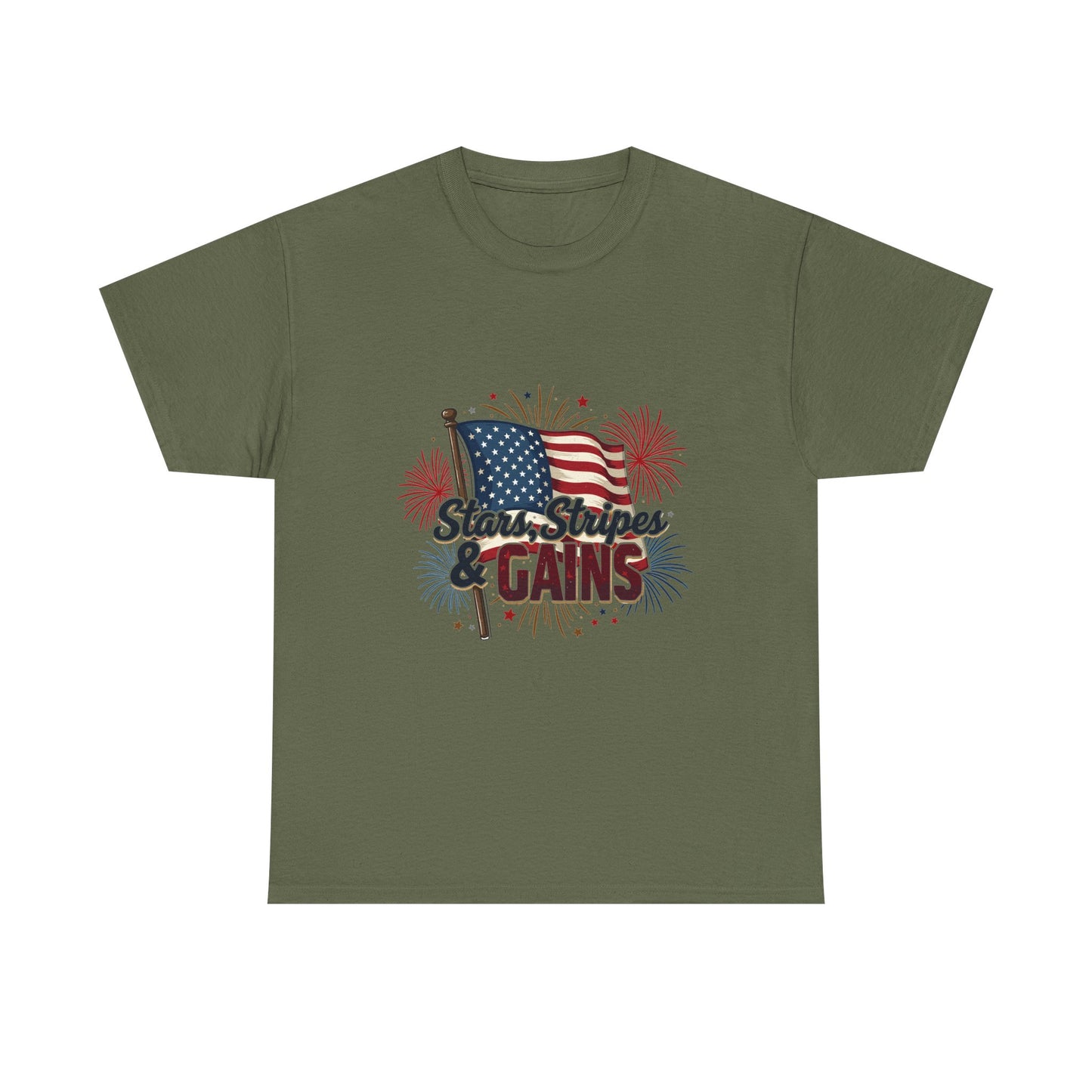 Stars, Stripes & Gains Unisex Heavy Cotton Tee