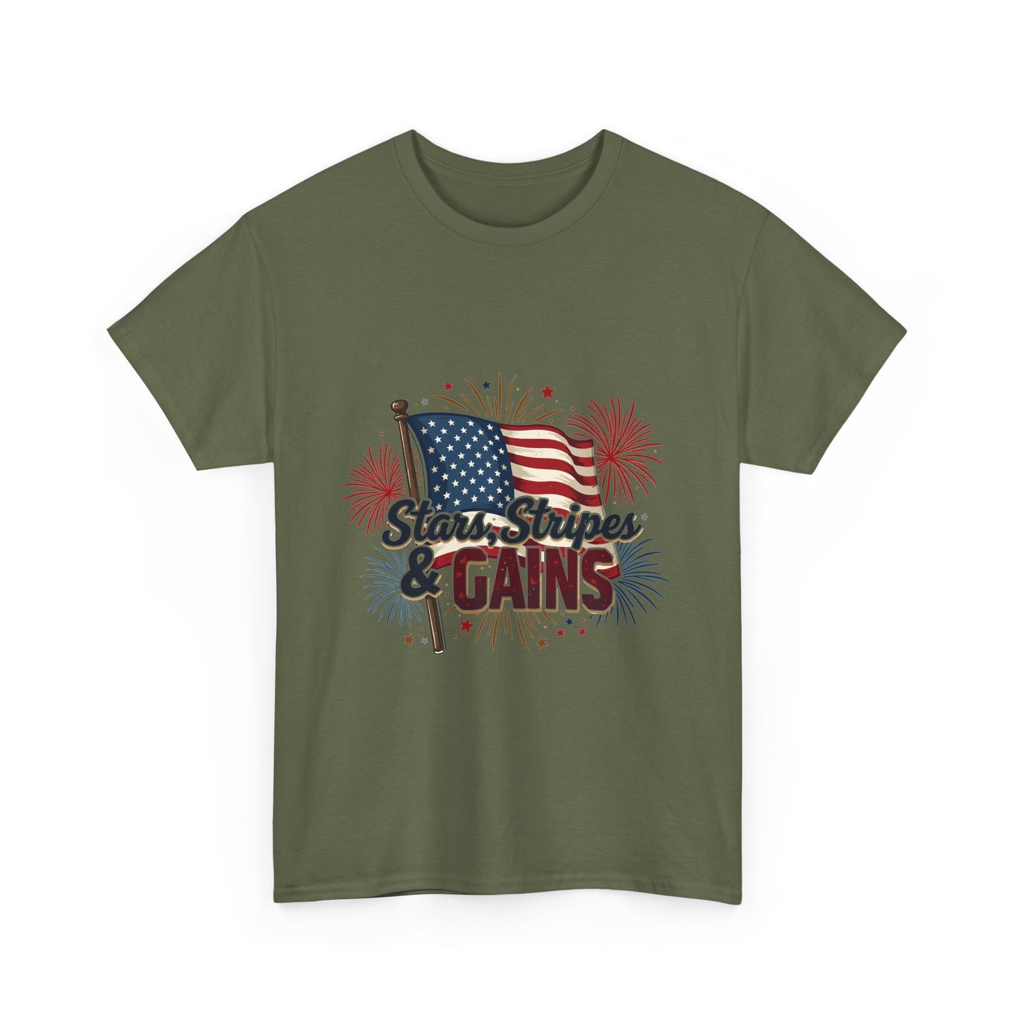 Stars, Stripes & Gains Unisex Heavy Cotton Tee