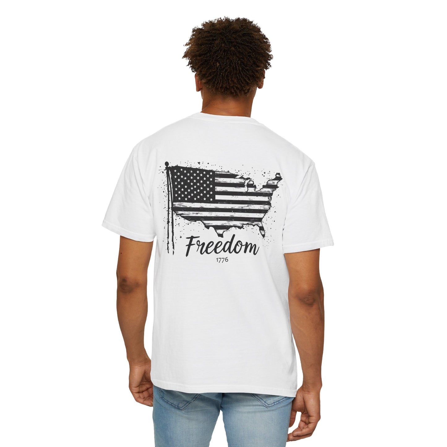 Freedom 1776 T-shirt | USA Flag Design, Perfect for Independence Day & Casual Wear