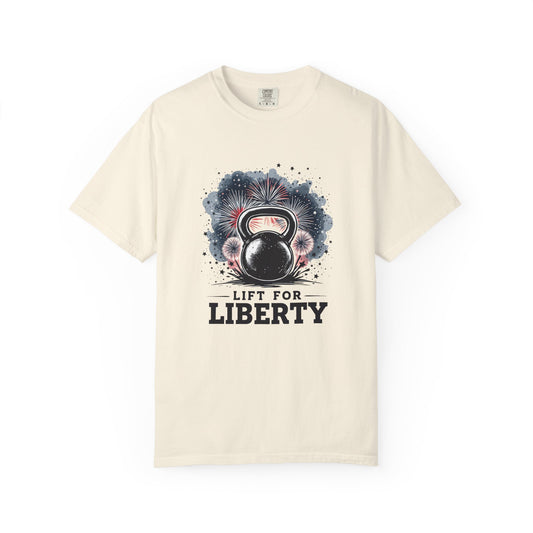Lift for Liberty T-Shirt - Patriotic Kettlebell