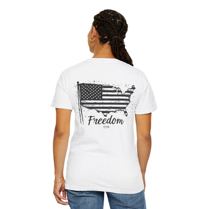 Freedom 1776 T-shirt | USA Flag Design, Perfect for Independence Day & Casual Wear