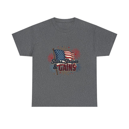 Stars, Stripes & Gains Unisex Heavy Cotton Tee