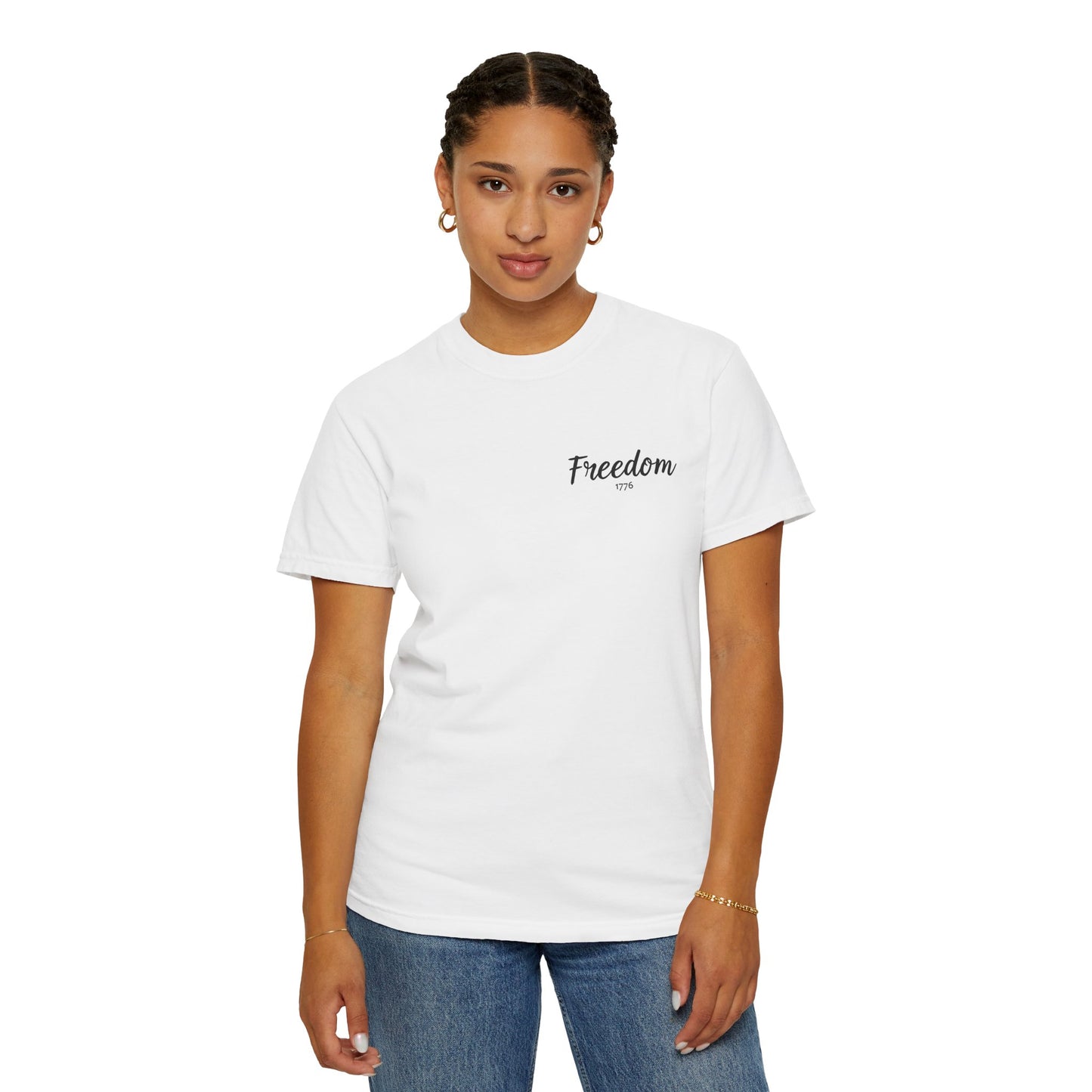 Freedom 1776 T-shirt | USA Flag Design, Perfect for Independence Day & Casual Wear