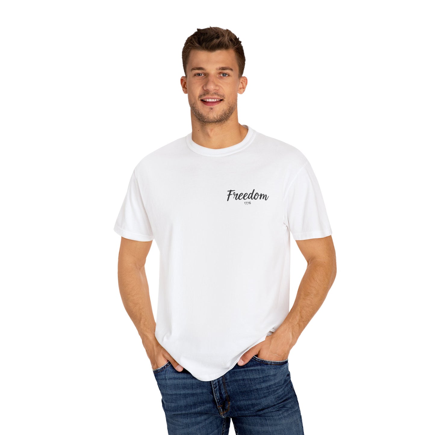 Freedom 1776 T-shirt | USA Flag Design, Perfect for Independence Day & Casual Wear