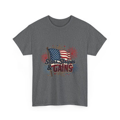 Stars, Stripes & Gains Unisex Heavy Cotton Tee
