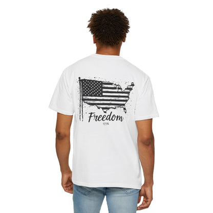 Freedom 1776 T-shirt | USA Flag Design, Perfect for Independence Day & Casual Wear